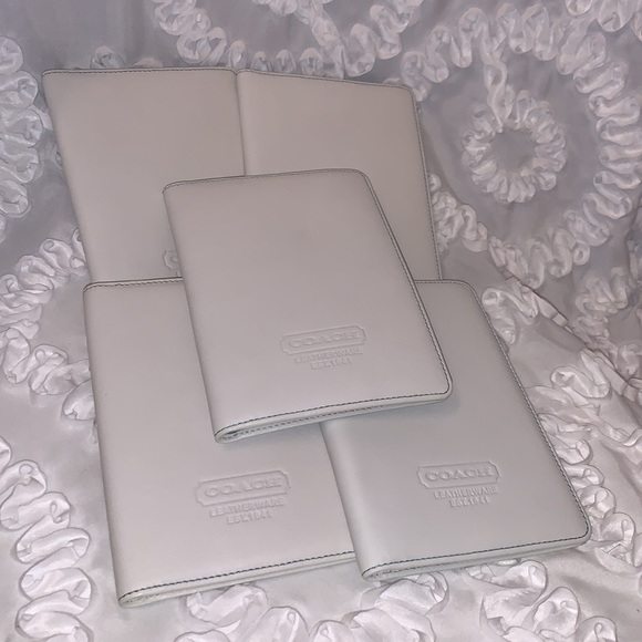 Coach Leather 5 White Photo Album Books With Dust Bags Tissue Paper Boxes NWT - Picture 4 of 9